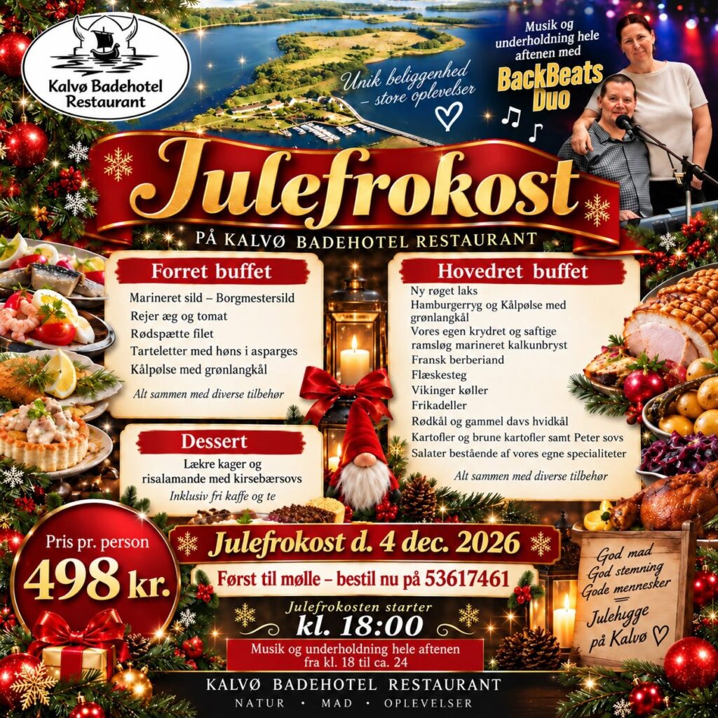 Julefrokost på Kalvø Badehotel
